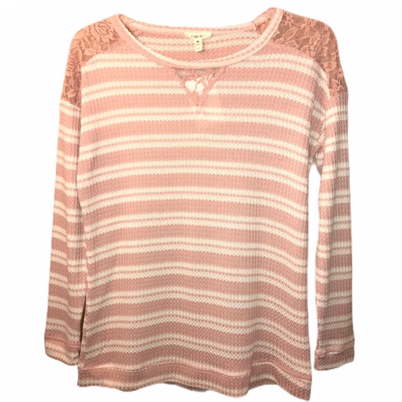 NWT Como Blu French Terry Striped Top - Back to School - Comfy Casual Fall - M L - Picture 3 of 16